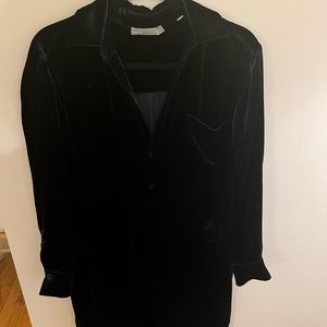 Vince velvet long sleeve dress